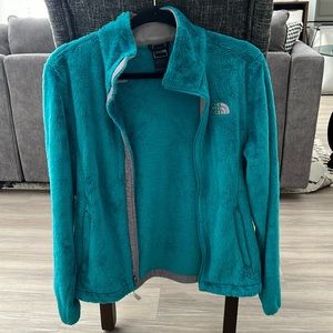 Teal North Face Fuzzy Jacket